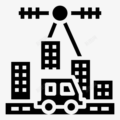 卫星卫星7填充图标svg_新图网 https://ixintu.com 卫星 填充