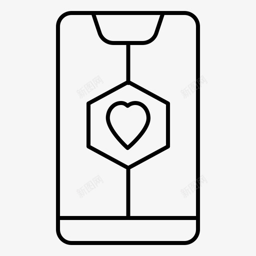 应用程序手机日期图标svg_新图网 https://ixintu.com 婚礼 应用程序 心 手机 日期 爱情 爱情和婚礼