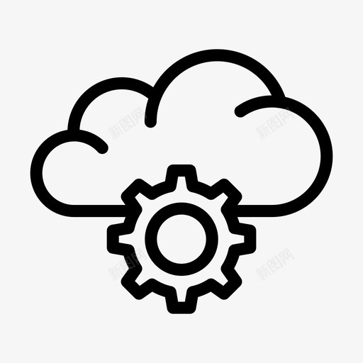 云设置配置托管图标svg_新图网 https://ixintu.com 托管 标志符 设置 配置 首选项