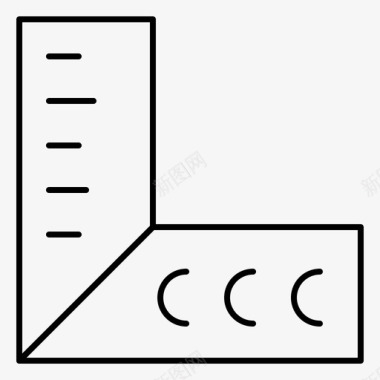 几何尺子工具图标图标