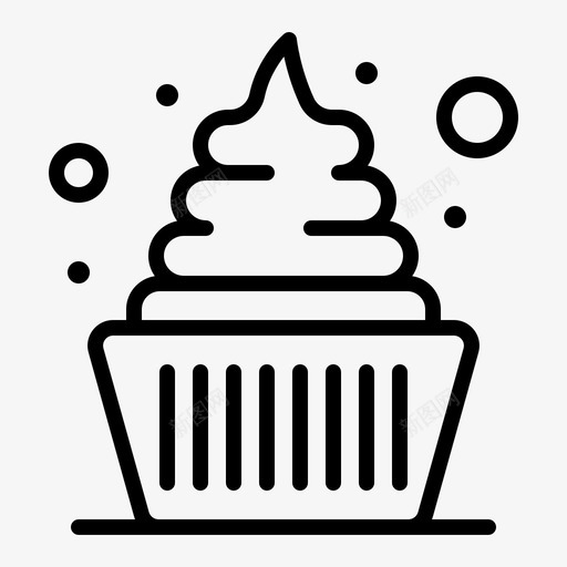 奶油纸杯蛋糕甜点图标svg_新图网 https://ixintu.com 冰淇淋 奶油 烘焙 甜点 糖果 纸杯蛋糕