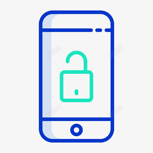 解锁移动应用程序19轮廓颜色图标svg_新图网 https://ixintu.com 移动应用程序19 解锁 轮廓颜色