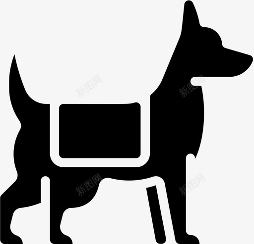 救援犬救援和响应填充图标svg_新图网 https://ixintu.com 响应 填充 救援