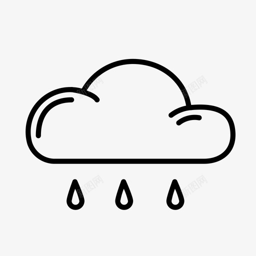 云和雨下降预报图标svg_新图网 https://ixintu.com 下降 云和雨 天气 天气概要 预报