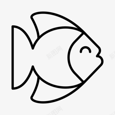 鱼水族馆水生图标图标