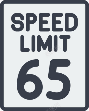 限速美国路标4平坦图标图标