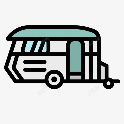 旅行车公路旅行5线性颜色图标svg_新图网 https://ixintu.com 公路 旅行 旅行车 线性 颜色