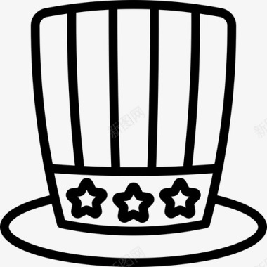 帽子独立日7直系图标图标