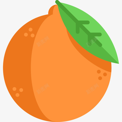 橙色水果蔬菜13扁平图标svg_新图网 https://ixintu.com 扁平 橙色 水果蔬菜13