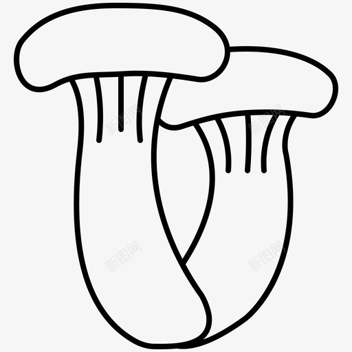 蘑菇菌类大号图标svg_新图网 https://ixintu.com 大号 奥林吉 小号 菌类 蔬菜图标行 蘑菇