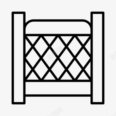 铁丝网门围栏大门图标图标