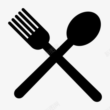 勺子餐具电子商务图标图标