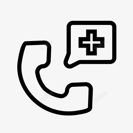 医疗支持呼叫通信图标svg_新图网 https://ixintu.com 医疗保健大纲 医疗支持 呼叫 帮助 电话 通信