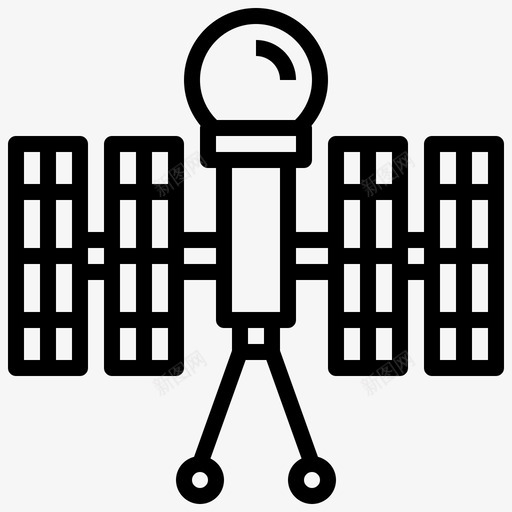 卫星卫星6直线图标svg_新图网 https://ixintu.com 卫星 直线