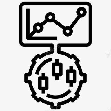 技术交易员比特币商业和金融图标图标