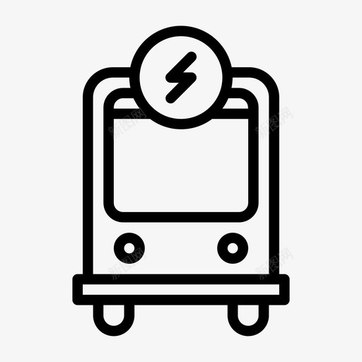 智能交通公交电力图标svg_新图网 https://ixintu.com 公交 智慧城市 智能交通 生态智慧 电力 能源