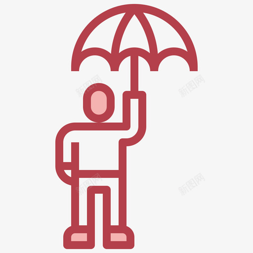 雨伞背包客8其他图标svg_新图网 https://ixintu.com 其他 背包 雨伞