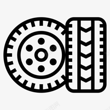 汽车轮胎8号直列式图标图标