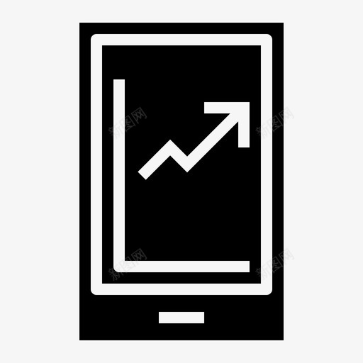 移动股票分析图表图标svg_新图网 https://ixintu.com 分析 商业 图表 手机 智能 电话 移动 稳定 股票 金融