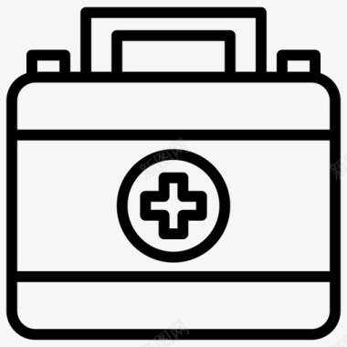急救箱箱子医疗图标图标