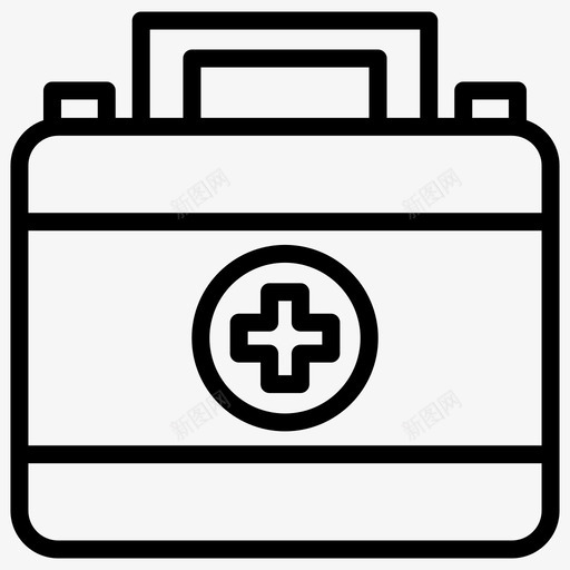 急救箱箱子医疗图标svg_新图网 https://ixintu.com 加粗 医疗 急救箱 箱子 粗线
