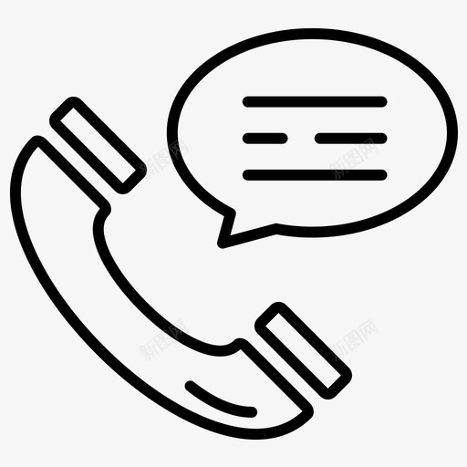 呼叫聊天电话图标svg_新图网 https://ixintu.com 呼叫 电话 粗体 聊天 设置 货物 送货