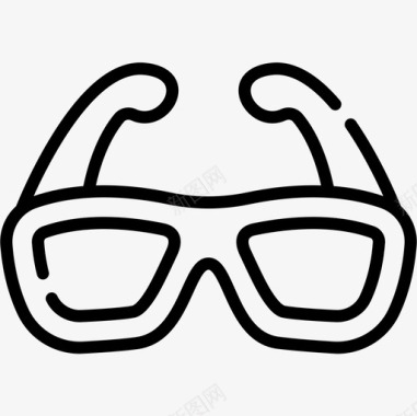3d眼镜娱乐58线性图标图标