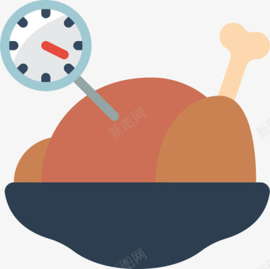鸡肉烤肉3平淡图标图标