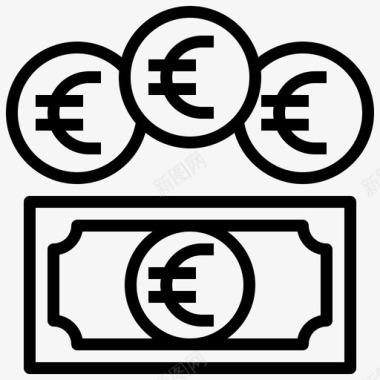 欧元106元直系图标图标