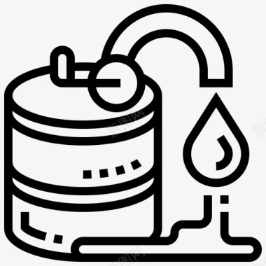 手动泵石油工业10线性图标图标