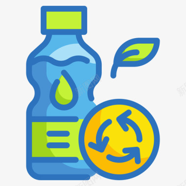 瓶生态环境6线性颜色图标图标