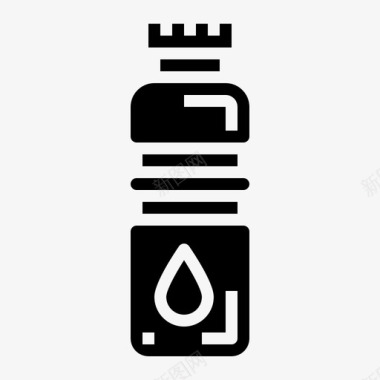水瓶饮料水化图标图标