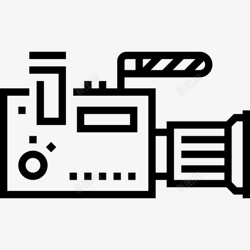 摄像机音频和视频18线性图标svg_新图网 https://ixintu.com 摄像机 线性 视频 音频
