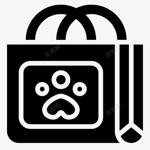 袋子集装箱零售图标svg_新图网 https://ixintu.com 商店 宠物商店glyph1 袋子 购物 购物袋 集装箱 零售