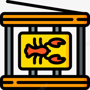 捕龙虾器钓鱼40线颜色图标图标