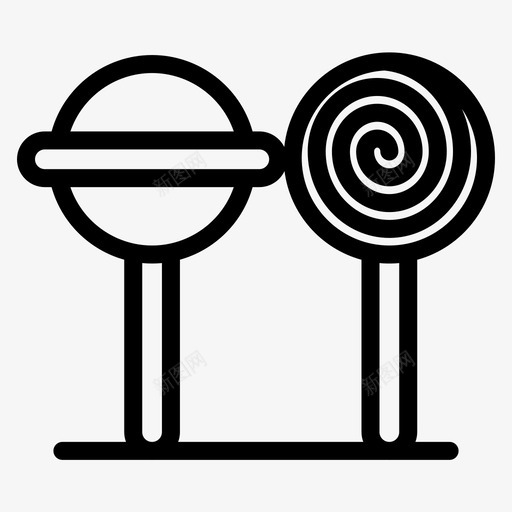 糖果吃棒棒糖图标svg_新图网 https://ixintu.com 加粗 棒棒糖 甜食 粗线条 糖果 酒吧 餐厅