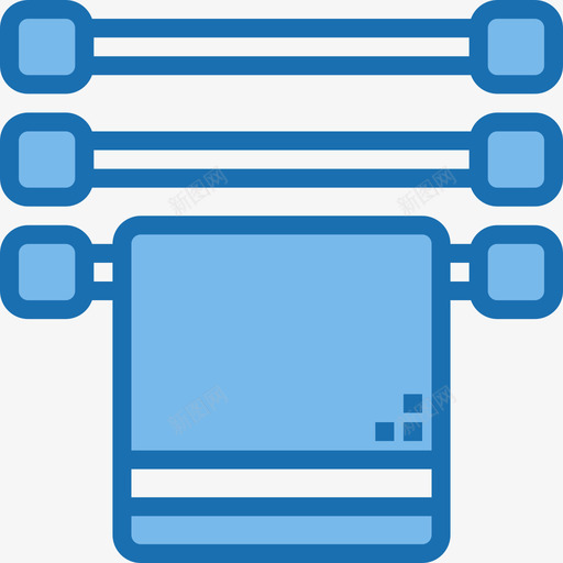 毛巾浴室27蓝色图标svg_新图网 https://ixintu.com 毛巾 浴室27 蓝色
