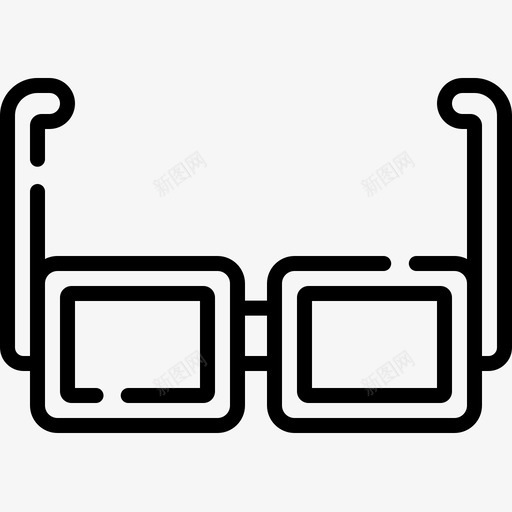 3d眼镜电影工业2线性图标svg_新图网 https://ixintu.com 3d眼镜 电影工业2 线性