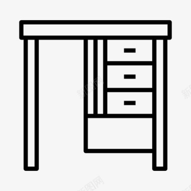 办公桌家具桌子图标图标