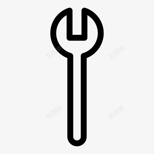 扳手建筑固定图标svg_新图网 https://ixintu.com 固定 工具 建筑 扳手