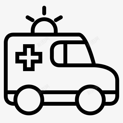 救护车汽车医院图标svg_新图网 https://ixintu.com 医疗 医院 图标 安全 救护车 汽车 运输