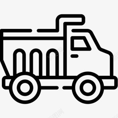自卸卡车儿童玩具21线性图标图标