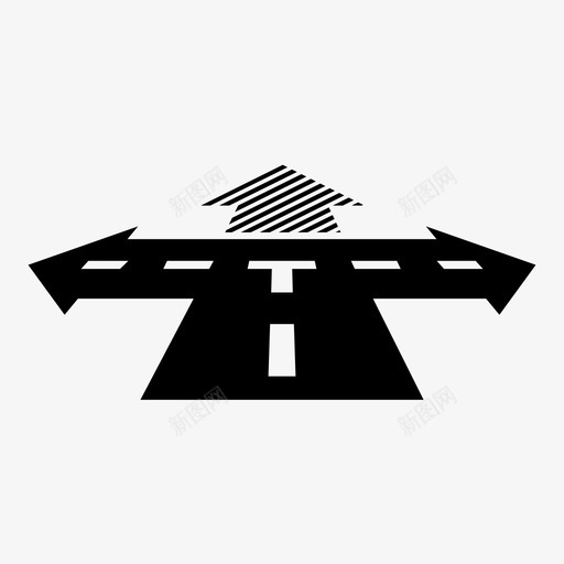 转弯方向车道图标svg_新图网 https://ixintu.com 导航 方向 车道 转弯 道路 道路导航