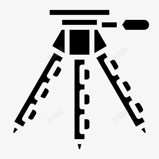 三脚架摄影110实心图标svg_新图网 https://ixintu.com 三脚架 实心 摄影