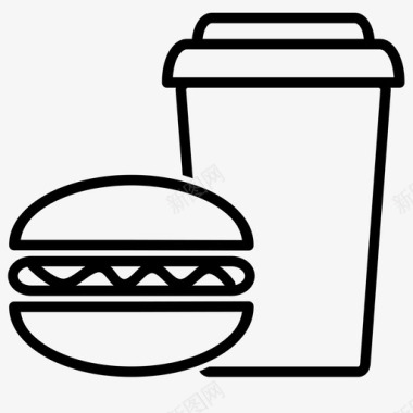 快餐汉堡包垃圾食品图标图标