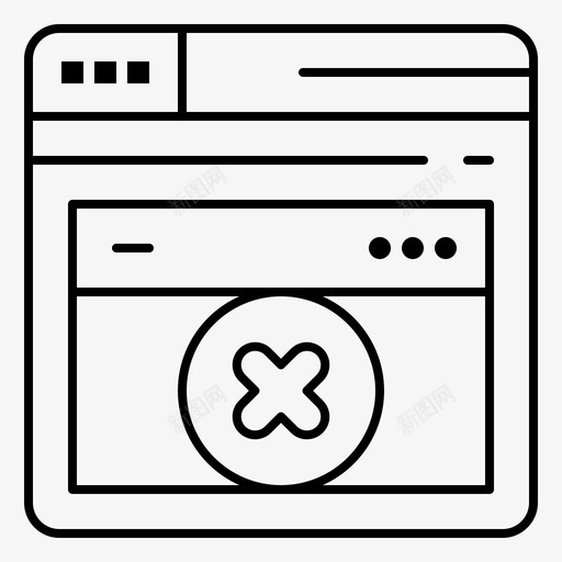 网络浏览器网页图标svg_新图网 https://ixintu.com 云计算 技术 浏览器 网络 网页 错误