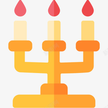 蜡烛复活节45扁平图标图标