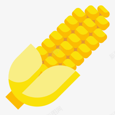 玉米水果和蔬菜49平的图标图标