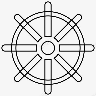 导航轮舵帆船图标图标