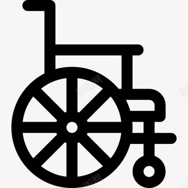 轮椅治疗6线性图标图标